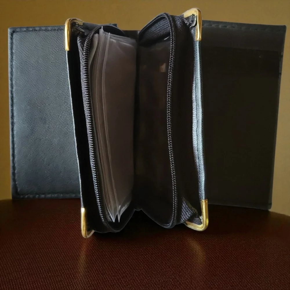 Vtg 3 Black ID Credit Card Note Pad Zipper Driver License Business Organizers - Picture 7 of 7